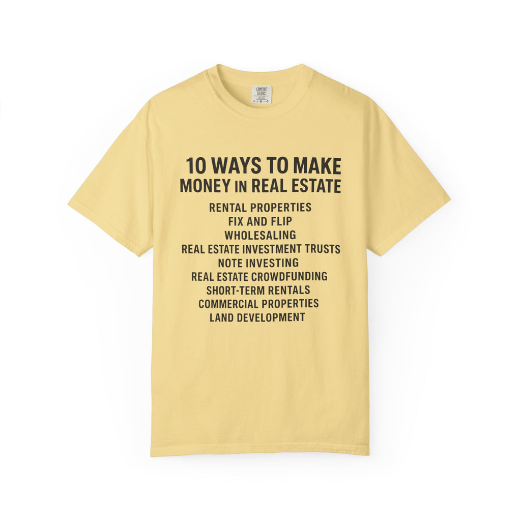 Real Estate Tips Unisex T-Shirt, Motivational Tee, Entrepreneur Gift, Money Making Shirt, Investing Humor Shirt