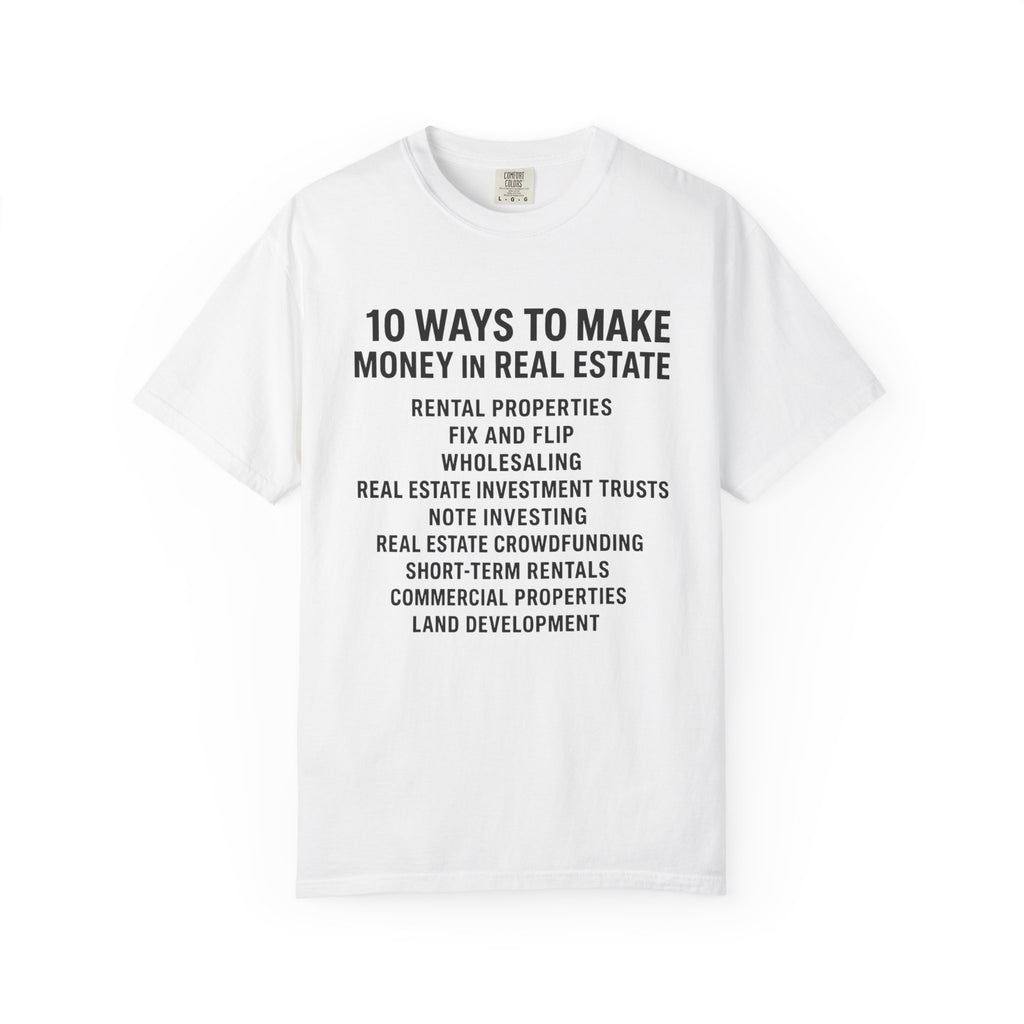 Real Estate Tips Unisex T-Shirt, Motivational Tee, Entrepreneur Gift, Money Making Shirt, Investing Humor Shirt