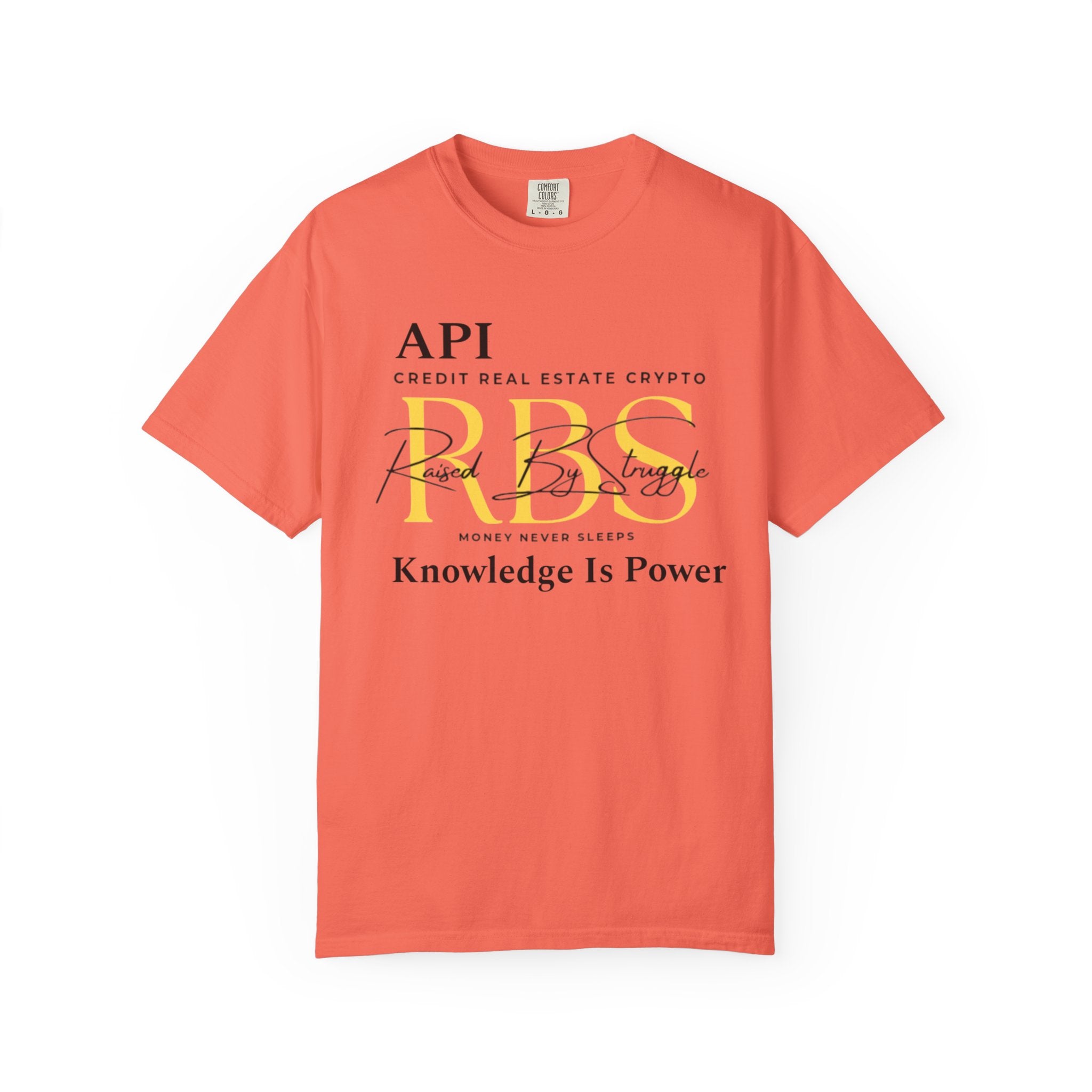 Knowledge Is Power Unisex Garment-Dyed T-Shirt - Motivational Crypto & Real Estate Design