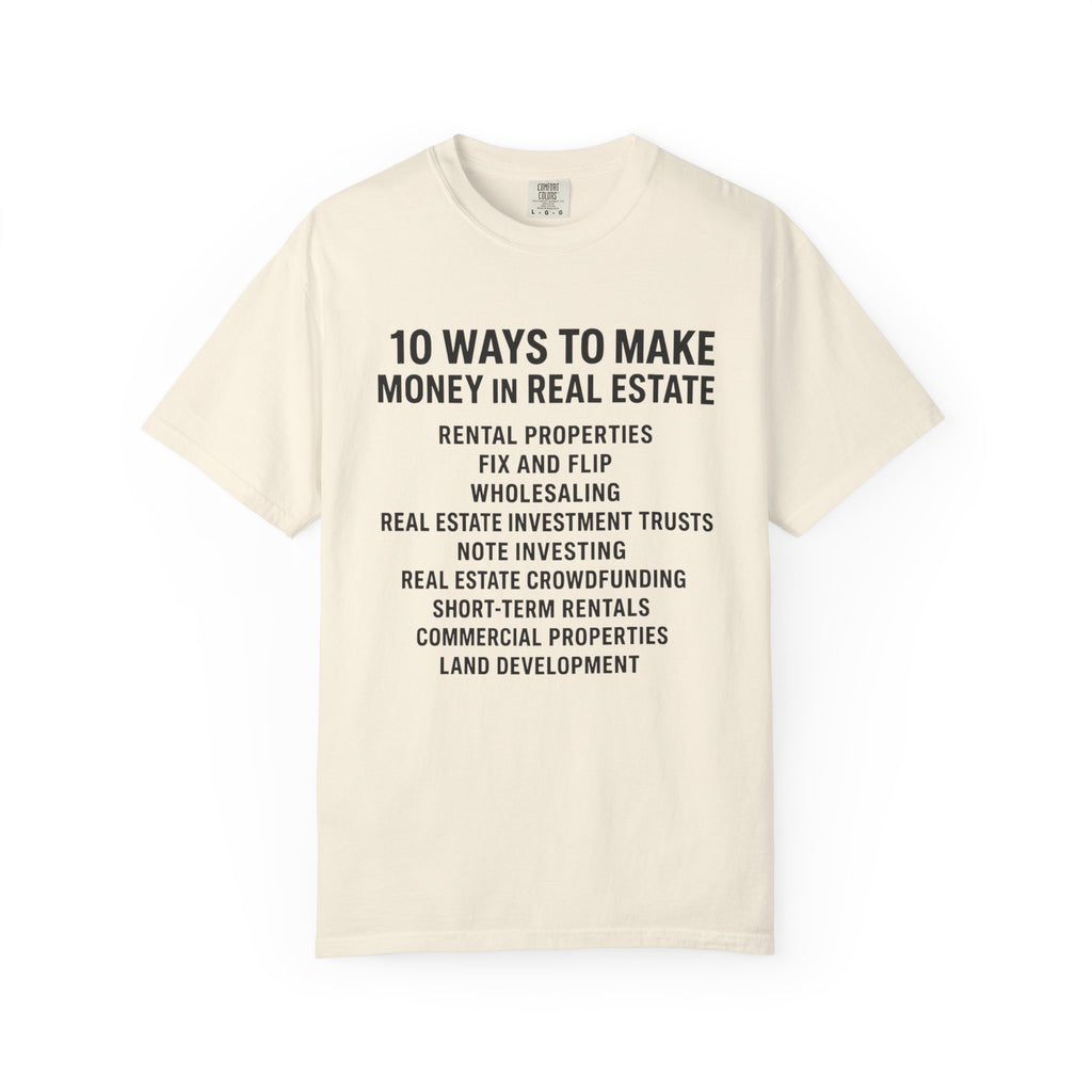 Real Estate Tips Unisex T-Shirt, Motivational Tee, Entrepreneur Gift, Money Making Shirt, Investing Humor Shirt