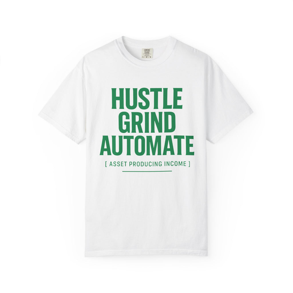 Motivational T-shirt, Hustle Grind Automate Shirt, Gift for Entrepreneurs, Affirmation Apparel, Work From Home Clothing