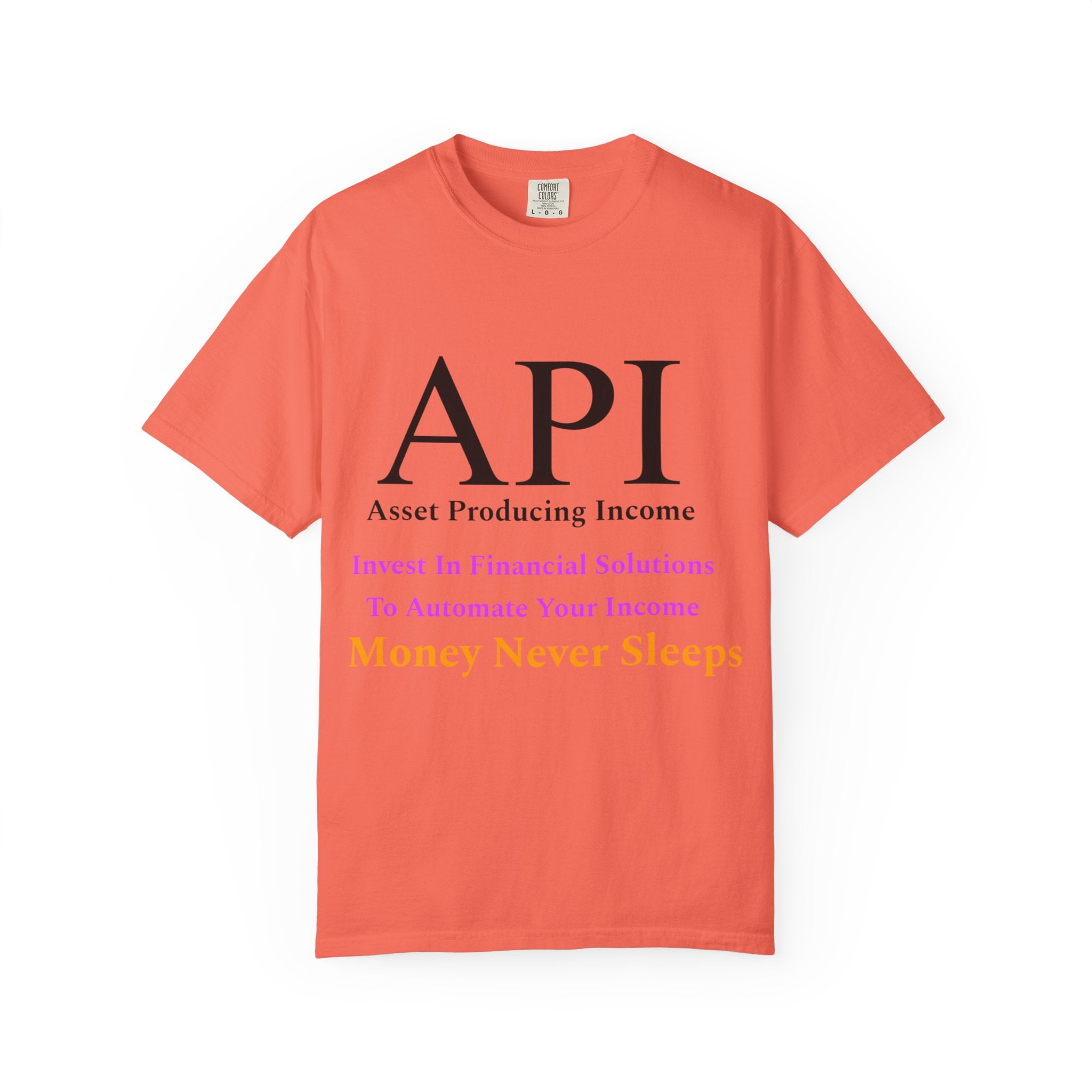 API Money Never Sleeps Unisex Garment-Dyed T-Shirt - Financial Motivation Tee