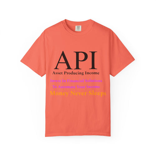 API Money Never Sleeps Unisex Garment-Dyed T-Shirt - Financial Motivation Tee
