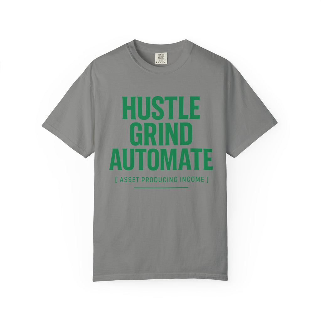 Motivational T-shirt, Hustle Grind Automate Shirt, Gift for Entrepreneurs, Affirmation Apparel, Work From Home Clothing