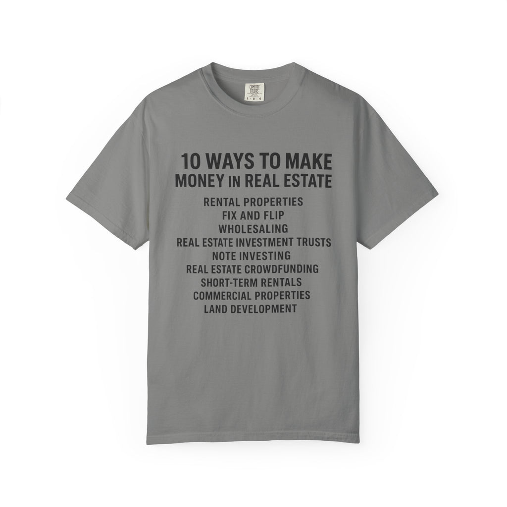 Real Estate Tips Unisex T-Shirt, Motivational Tee, Entrepreneur Gift, Money Making Shirt, Investing Humor Shirt