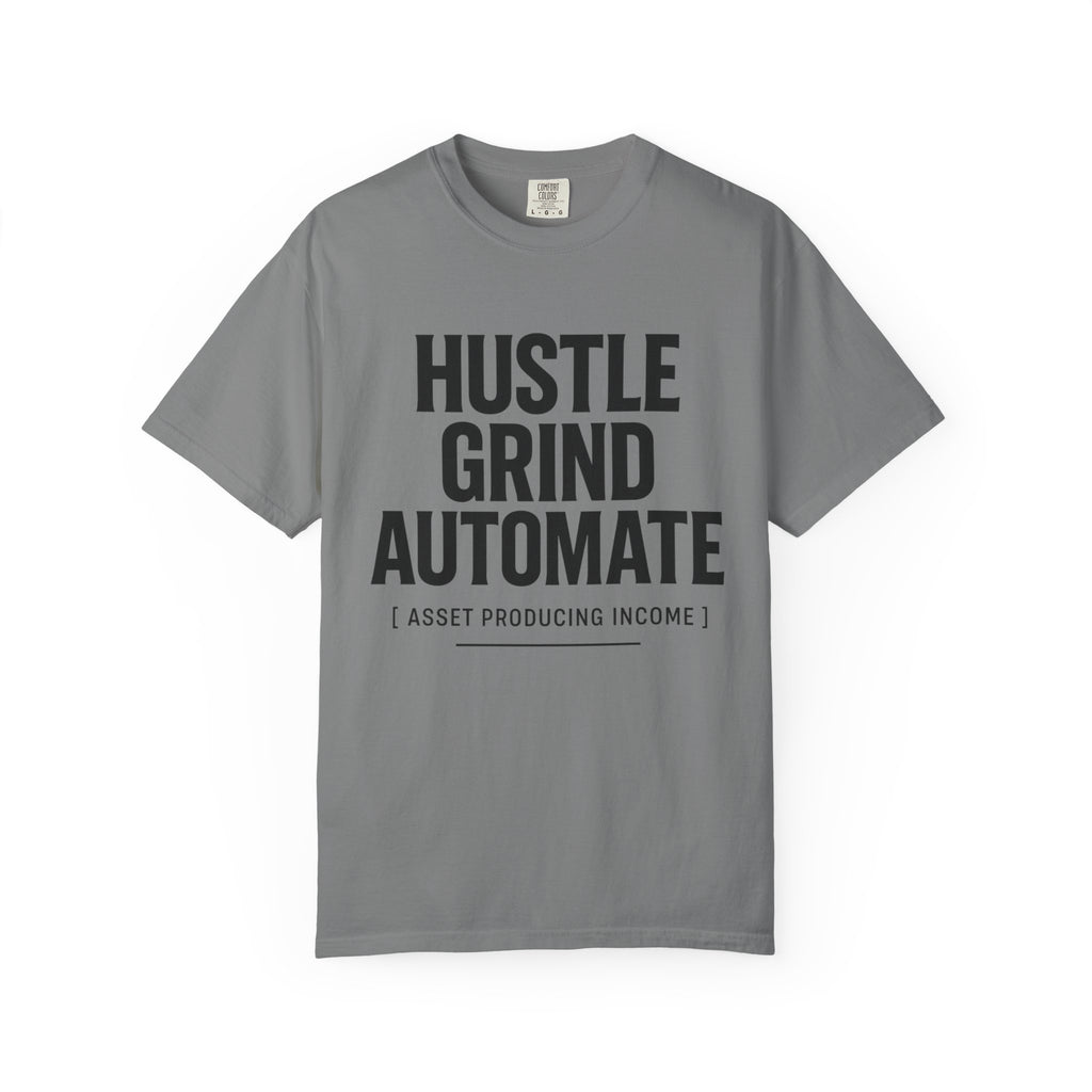 Motivational Unisex T-Shirt | Hustle Grind Automate, Inspirational Apparel, Casual Wear, Gift for Entrepreneurs, Hustler Outfit