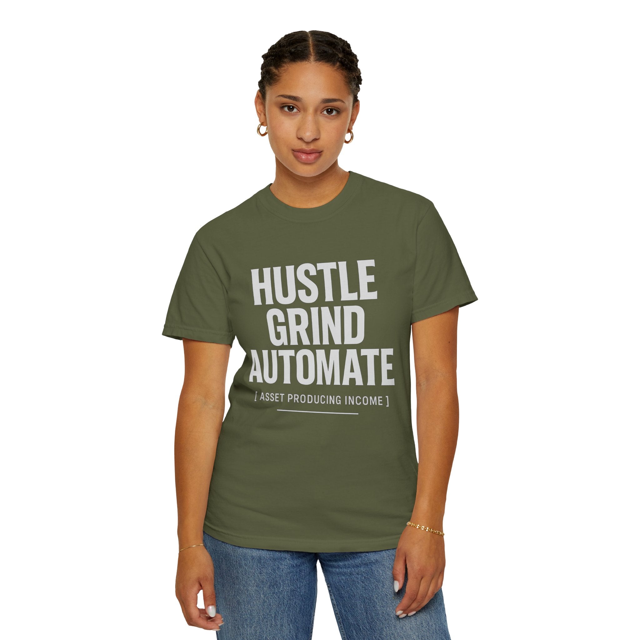 Hustle Grind Automate T-Shirt | Motivational Tee for Entrepreneurs, Gift for Hustlers, Casual Wear, Unique Graphic Shirt, Unisex Apparel