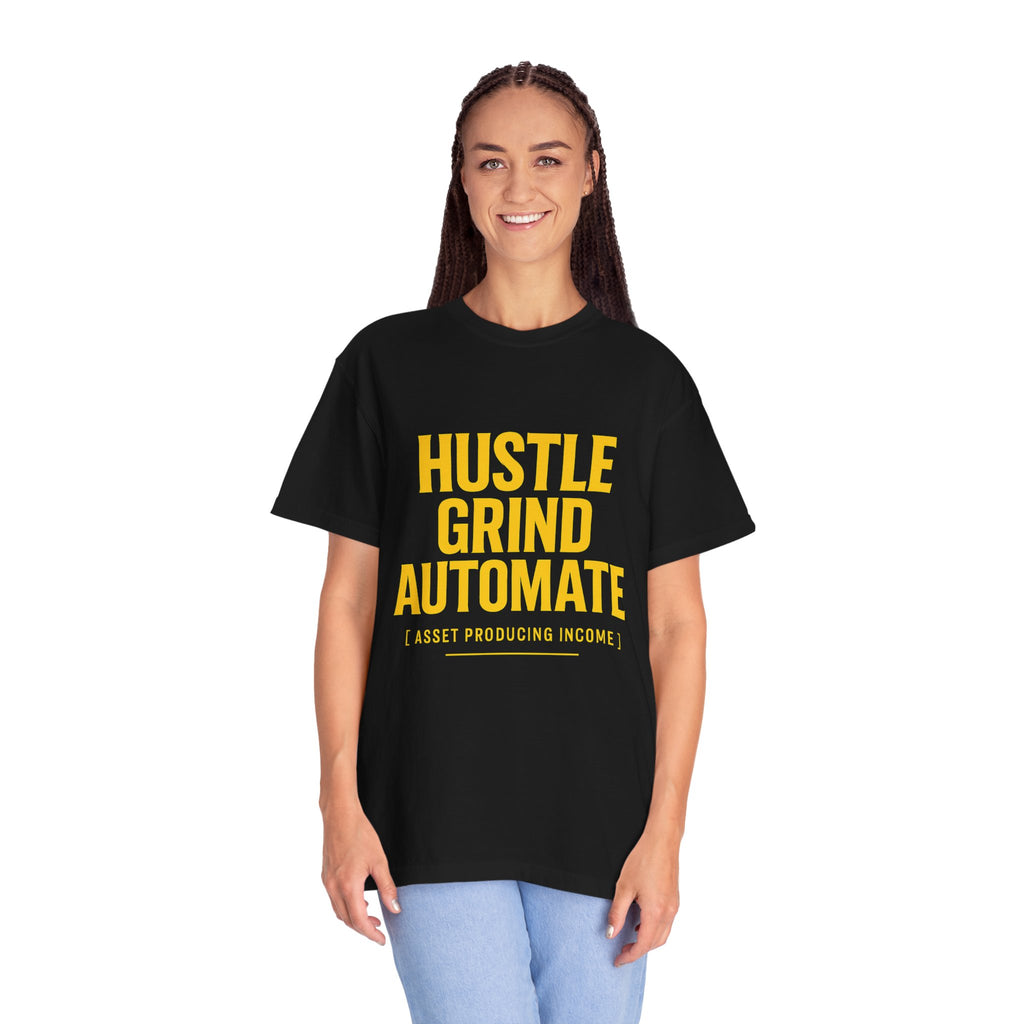 Hustle Grind Automate T-Shirt | Motivational Tee for Entrepreneurs, Unisex Graphic Shirt, Perfect Gift for Business Owners, Workwear