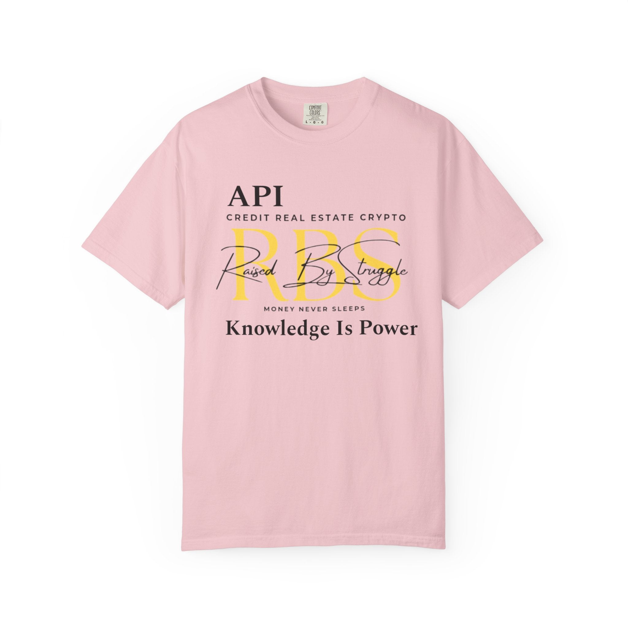 Knowledge Is Power Unisex Garment-Dyed T-Shirt - Motivational Crypto & Real Estate Design