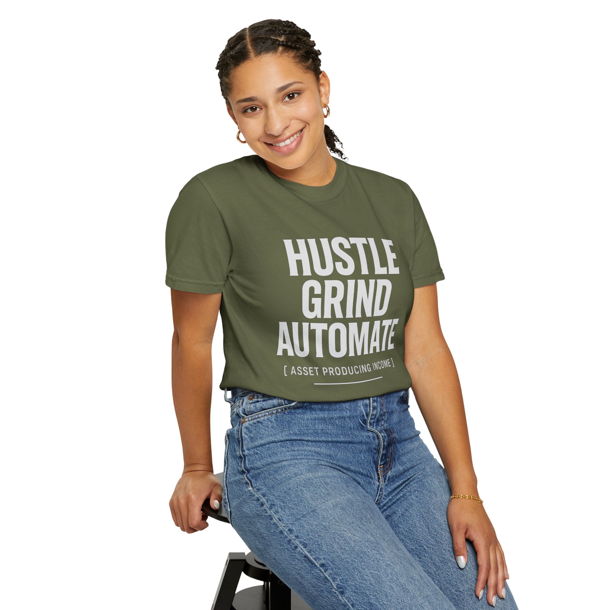 Hustle Grind Automate T-Shirt | Motivational Tee for Entrepreneurs, Gift for Hustlers, Casual Wear, Unique Graphic Shirt, Unisex Apparel