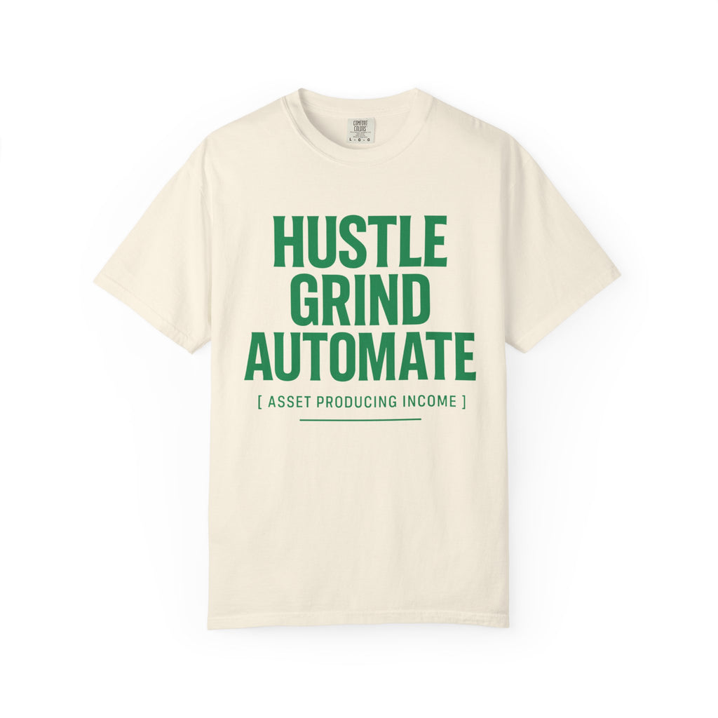Motivational T-shirt, Hustle Grind Automate Shirt, Gift for Entrepreneurs, Affirmation Apparel, Work From Home Clothing