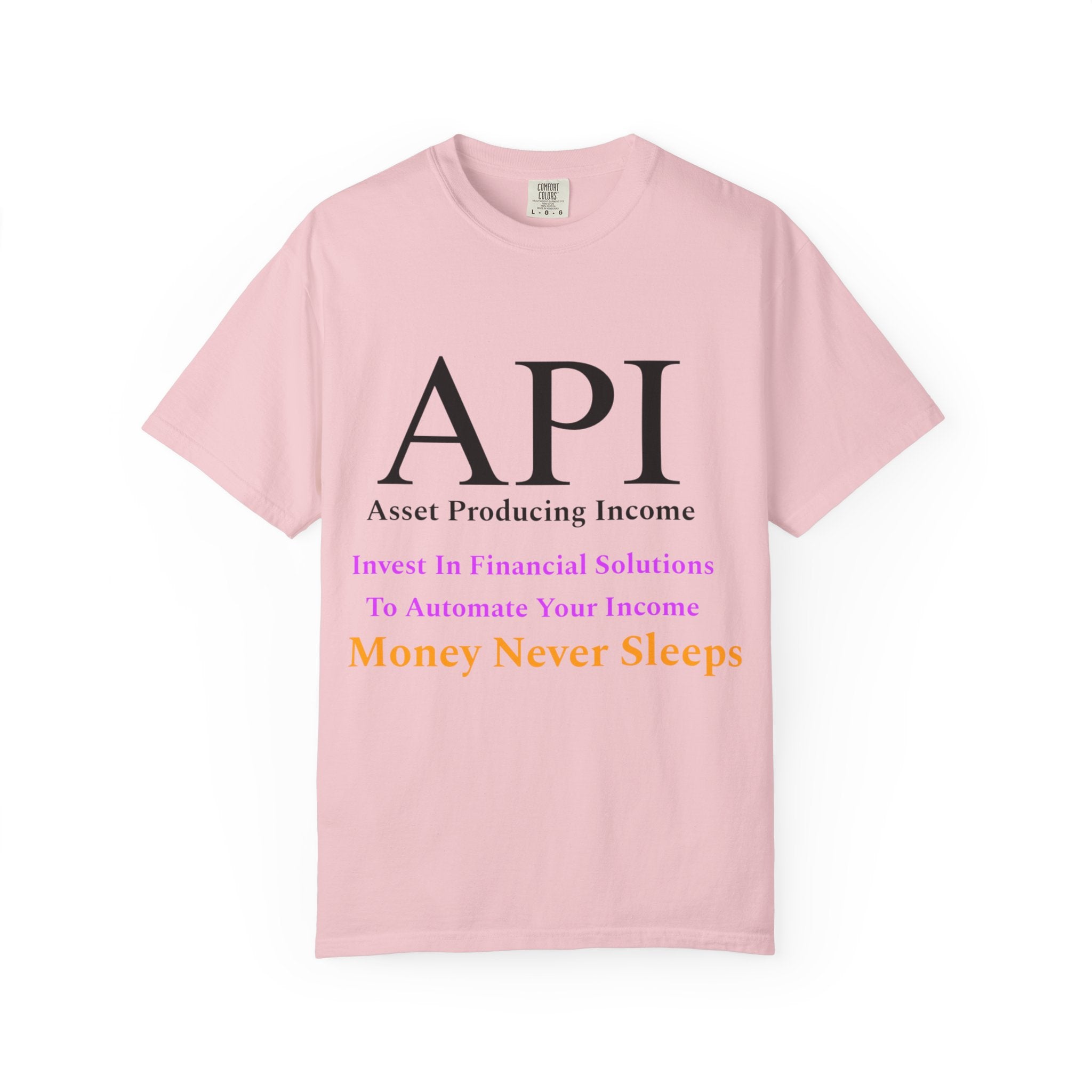 API Money Never Sleeps Unisex Garment-Dyed T-Shirt - Financial Motivation Tee