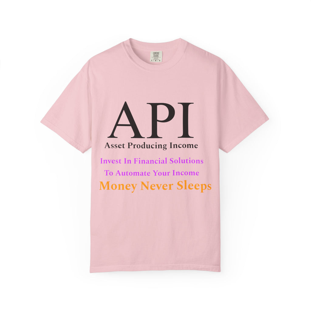 API Money Never Sleeps Unisex Garment-Dyed T-Shirt - Financial Motivation Tee