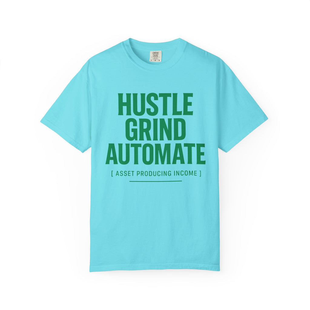 Motivational T-shirt, Hustle Grind Automate Shirt, Gift for Entrepreneurs, Affirmation Apparel, Work From Home Clothing